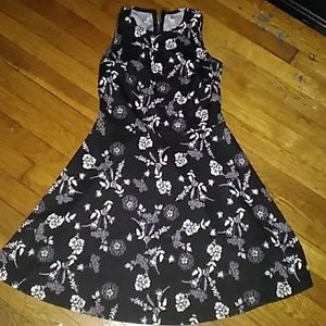 Casual Black and White Floral dress